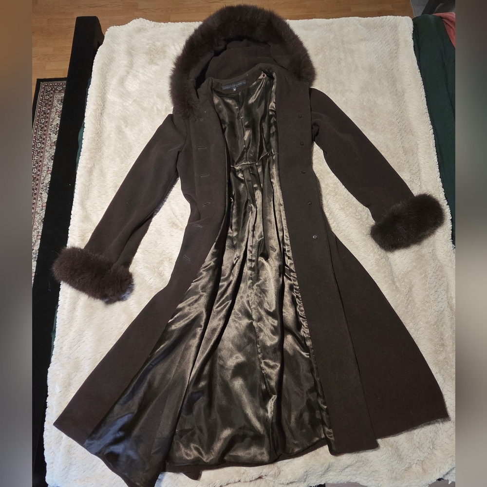 Vintage Fox Fur & Wool Coat